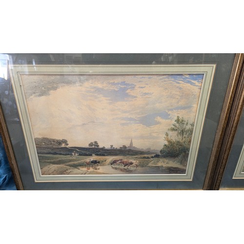 311 - A Pair of Late 19th Century Watercolours of Salisbury and Surrounding Views by Edward Matthews