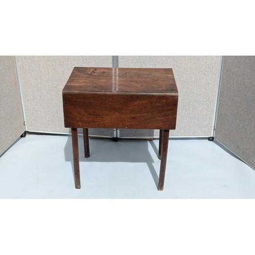 1400K - Rectangular Drop Leaf Table With Drawer - 71 x 48 (closed) 94 (open) x 68cm