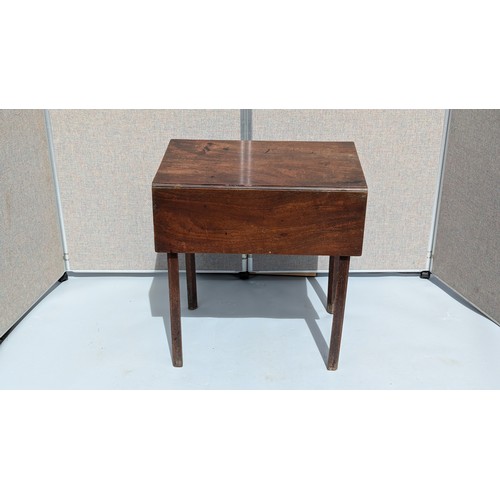 1400K - Rectangular Drop Leaf Table With Drawer - 71 x 48 (closed) 94 (open) x 68cm