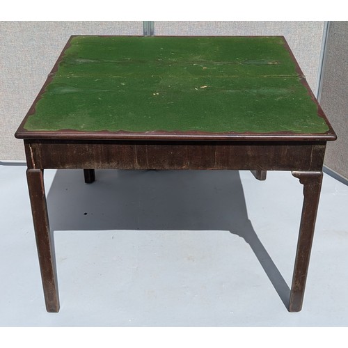 1345B - Flip Top Green Baise Card Table Table