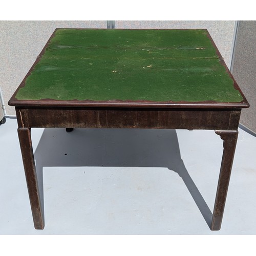 1345B - Flip Top Green Baise Card Table Table