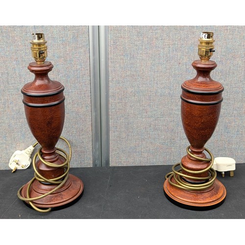 1817 - A Pair of Wood effect Lamps