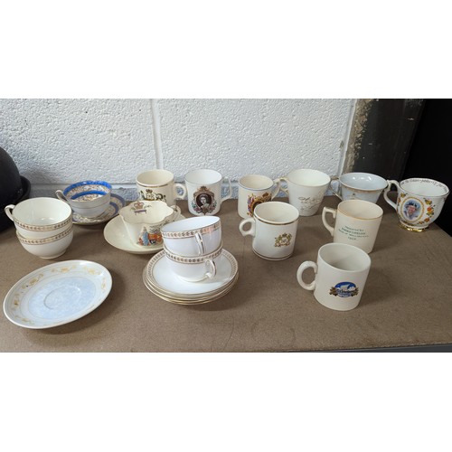 606 - A Quantity Of Commemorative (Coronation) Royal Cups, Minton Tea Cups, 8 Saucers, Phoenix Tea Cup