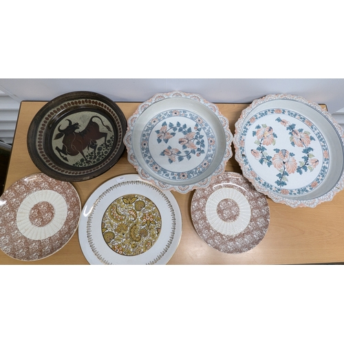 954 - Selection Of Serving Platters Plates And Studio Bowls