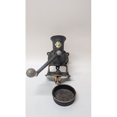 1476 - Heavy Cast Metal Spong & Co Coffee Mill no.2