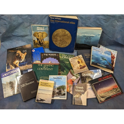 1043 - A large box of travel related books.