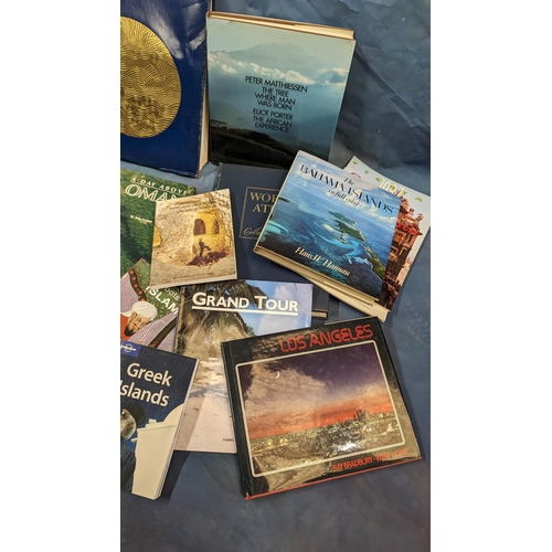 1043 - A large box of travel related books.