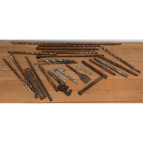 1494 - Selection of Large Drill Bits, Chisels and More