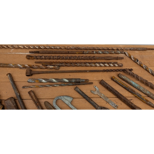 1494 - Selection of Large Drill Bits, Chisels and More