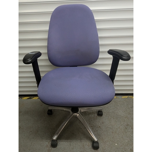 1502 - Fully Adjustable Office Chair On Chrome Swivel Base