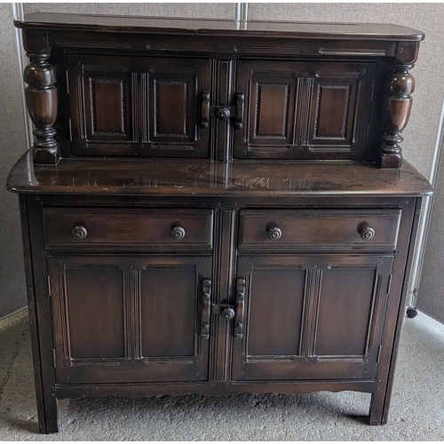 903 - Vintage Ercol Court Cupboard - 125 x 125 x 55cm