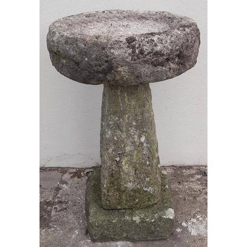 825 - Stone Bird Bath In 3 Parts - 57 x 37 x 37cm