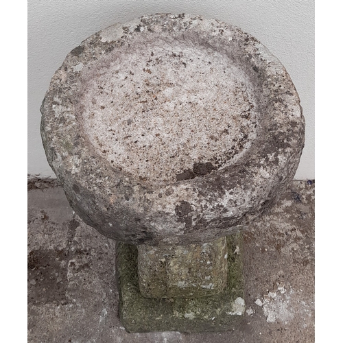 825 - Stone Bird Bath In 3 Parts - 57 x 37 x 37cm