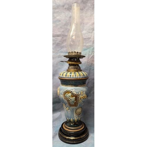 35 - Royal Doulton Lambeth Oil Lamp