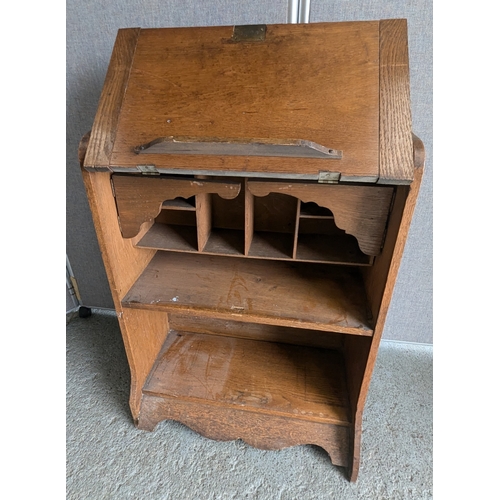 924 - Antique Students Bureau Bookcase - 88 x 60 x 28cm