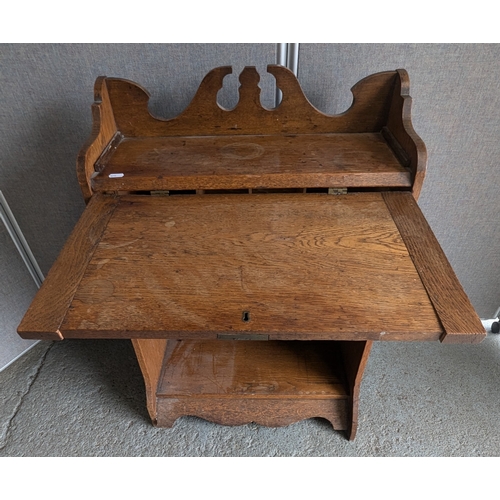 924 - Antique Students Bureau Bookcase - 88 x 60 x 28cm