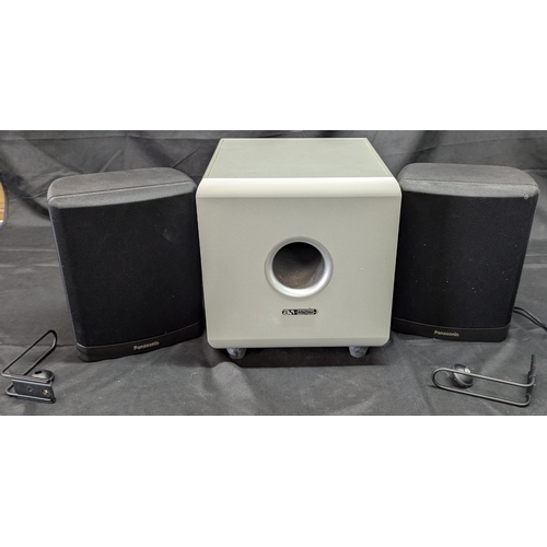 1512 - Acoustic Solutions AV-SUB MK 2 Subwoofer And Wall Mountable Panasonic Speakers - 2 Boxes