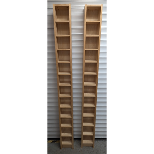 1516 - 2 Sets Of Tall Shelf Units - 200 x 20 x 17cm