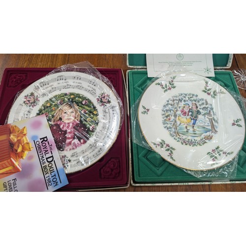 767 - Mixed Lot Of Items Including: Royal Doulton Christmas Plates x4; Royal Albert Crystal; Brass Bell An... 