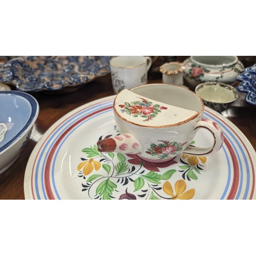 768 - A Large Selection Of Antique China And Porcelain Including: Bernard Palissy; Royal Doulton Dish; Maj... 