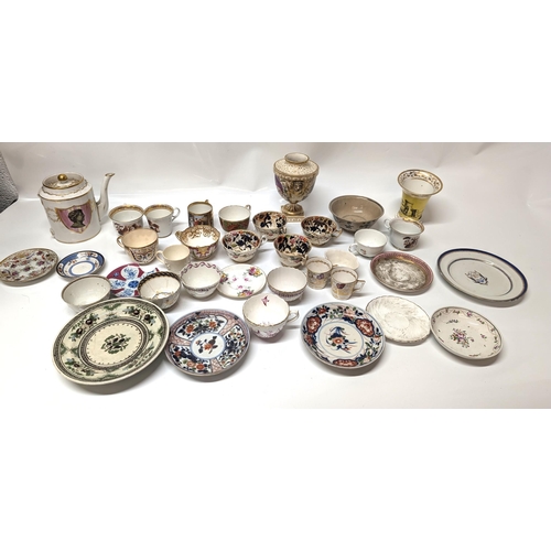 600 - A Collection of Antique China inc. Chamberlains Worcester 19th Century Tea and Coffee Cups, 1850's M... 