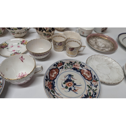 600 - A Collection of Antique China inc. Chamberlains Worcester 19th Century Tea and Coffee Cups, 1850's M... 