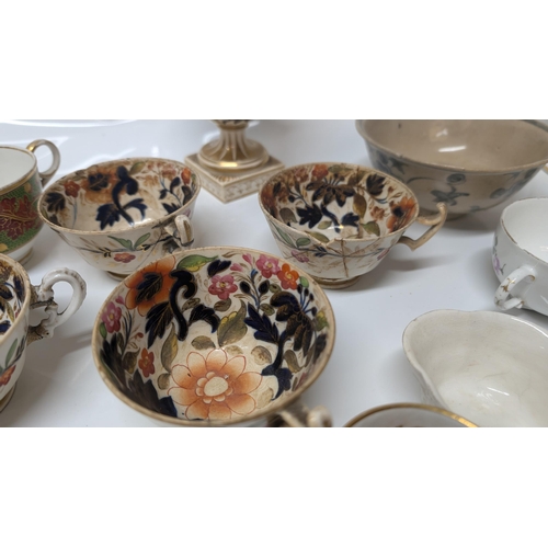 600 - A Collection of Antique China inc. Chamberlains Worcester 19th Century Tea and Coffee Cups, 1850's M... 