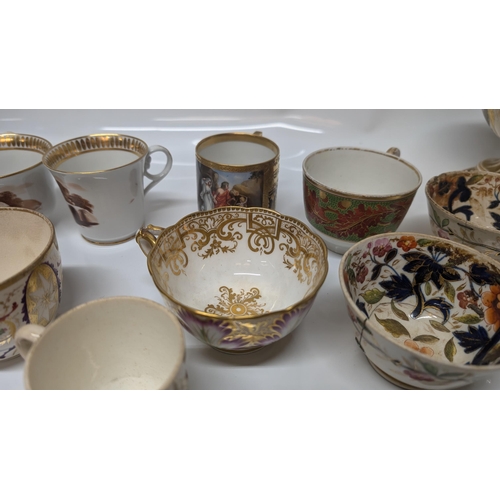 600 - A Collection of Antique China inc. Chamberlains Worcester 19th Century Tea and Coffee Cups, 1850's M... 