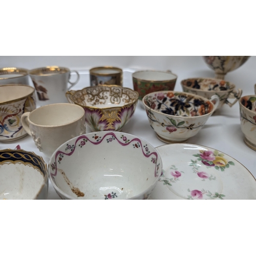 600 - A Collection of Antique China inc. Chamberlains Worcester 19th Century Tea and Coffee Cups, 1850's M... 