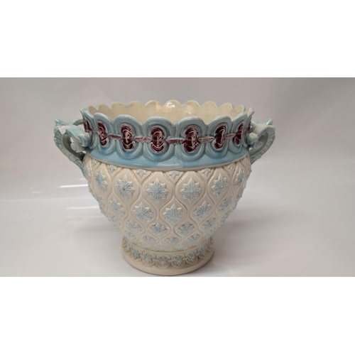 605 - Antique French Gustave De Bruyn Ceramic Urn - Little damage as pictured , however overall good condi... 