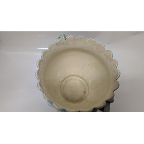 605 - Antique French Gustave De Bruyn Ceramic Urn - Little damage as pictured , however overall good condi... 