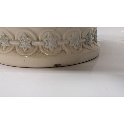 605 - Antique French Gustave De Bruyn Ceramic Urn - Little damage as pictured , however overall good condi... 