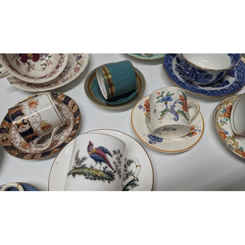 612 - Antique China Cups & Saucers inc. Crown Ducal, Royal Worcester, Foley China, Hammersley, Carlislewar... 