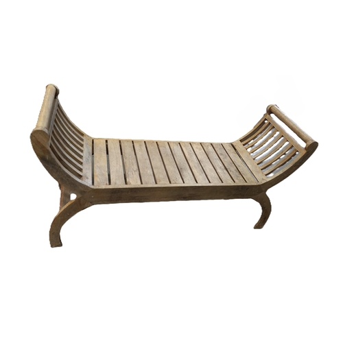 830 - Teak Kartini Bench - 2 Seater with Curved Sides