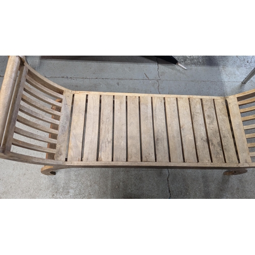 830 - Teak Kartini Bench - 2 Seater with Curved Sides