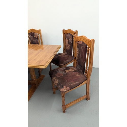 1005 - A Dining Table And 6 Chairs - 208 x 88 x 74cm Fully Extended