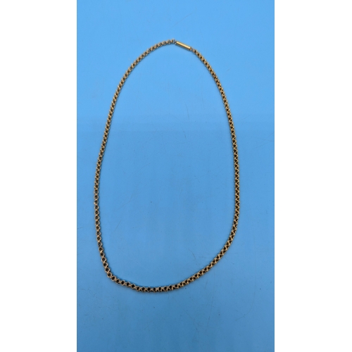 225 - A Yellow Gold Necklace - 9.2gms - Tested As 18ct