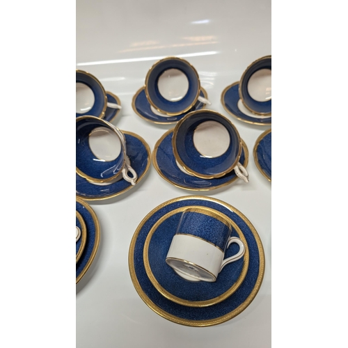 27 - A Large Selection of Coalport Athlone Blue Chinaware 10391 Tea/ Coffee and Dinner Service.  Overall ... 