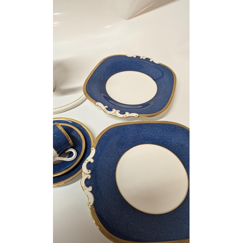 27 - A Large Selection of Coalport Athlone Blue Chinaware 10391 Tea/ Coffee and Dinner Service.  Overall ... 