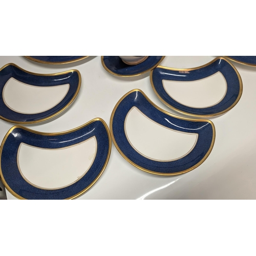 27 - A Large Selection of Coalport Athlone Blue Chinaware 10391 Tea/ Coffee and Dinner Service.  Overall ... 