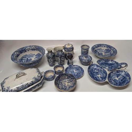 619 - A Collection of Antique Blue and White Chinaware inc.  a large amount of Copeland Spode Italian Ware... 