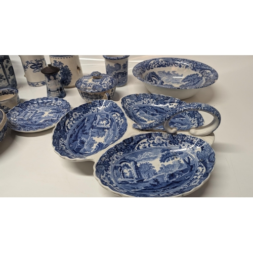 619 - A Collection of Antique Blue and White Chinaware inc.  a large amount of Copeland Spode Italian Ware... 