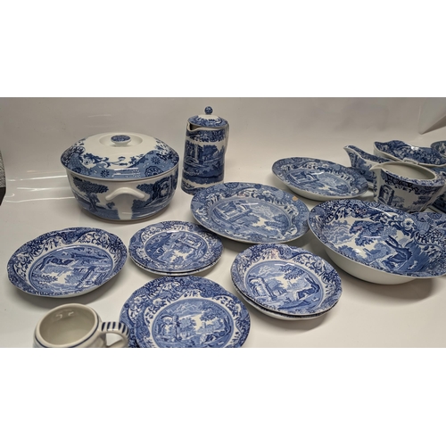 619 - A Collection of Antique Blue and White Chinaware inc.  a large amount of Copeland Spode Italian Ware... 