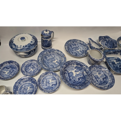 619 - A Collection of Antique Blue and White Chinaware inc.  a large amount of Copeland Spode Italian Ware... 