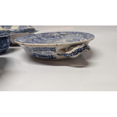 619 - A Collection of Antique Blue and White Chinaware inc.  a large amount of Copeland Spode Italian Ware... 