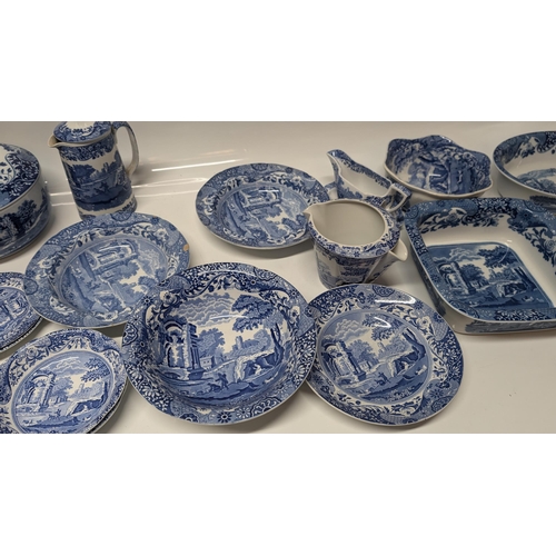 619 - A Collection of Antique Blue and White Chinaware inc.  a large amount of Copeland Spode Italian Ware... 