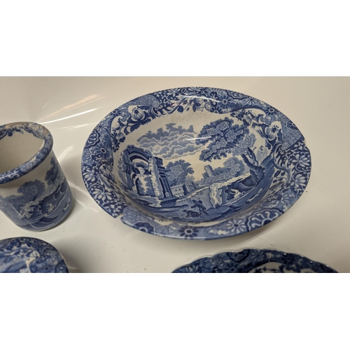 619 - A Collection of Antique Blue and White Chinaware inc.  a large amount of Copeland Spode Italian Ware... 