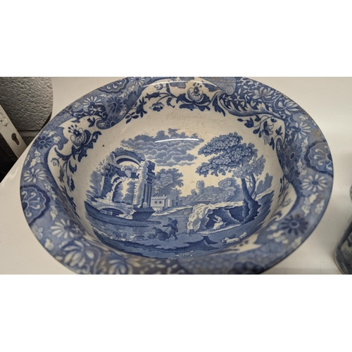 619 - A Collection of Antique Blue and White Chinaware inc.  a large amount of Copeland Spode Italian Ware... 