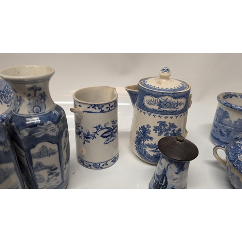 619 - A Collection of Antique Blue and White Chinaware inc.  a large amount of Copeland Spode Italian Ware... 