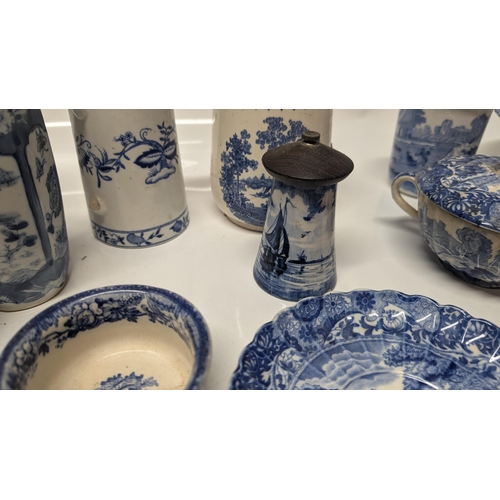 619 - A Collection of Antique Blue and White Chinaware inc.  a large amount of Copeland Spode Italian Ware... 